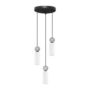 Matt fekete kő függőlámpa üveg búrával ø 25 cm Filomena – Nova Luce kép