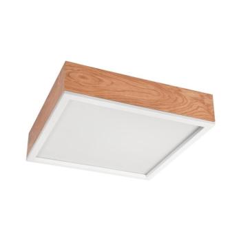 Mennyezeti lámpa OAK SQUARE 4xE27/15W/230V 39x39 cm tölgy/fehér LD-PD-9.5/DĄB/BIAŁY kép
