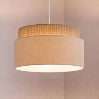 Milano függő lámpa, kávébarna/bézs, Ø 45 cm, textil, E27 kép