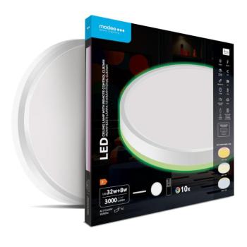 Modee Mennyezeti LED Lámpa CLB2WH 32+8W 3CCT+RGB Ø400mm távirányítóval (3000lm), 110°, CRI>80, IP20 kép