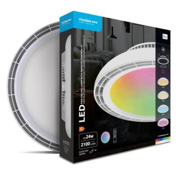 Modee Mennyezeti LED Lámpa+Fan 24W RGB+3CCT D450mm +rem. F1 (2100 lumen) ERP kép