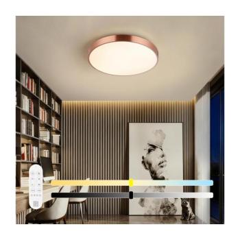 NEO 07321L-LED dimmelhető mennyezeti lámpa NEO LITE SEMPLICI 36 W/230 V Ø 40 cm, rézszínű + távirányító 07321L kép