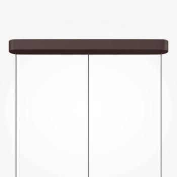Nuvem LED lógó világítás, barna, opálüveg, hossza 66 cm, 3 izzós kép