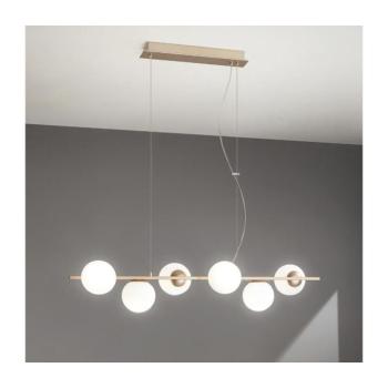 Ondaluce - Kábeles csillár MONILE 6xE14/10W/230V arany/fehér SO.MONILE/6-ORO kép