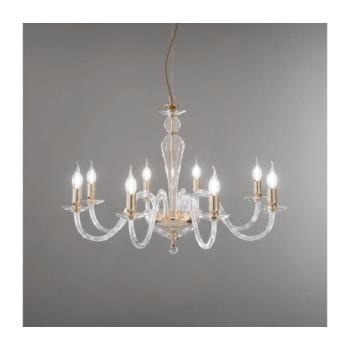 Ondaluce - Kábeles PAGANINI csillár 6xE14/10W/230V, átm. 70 cm, arany/átlátszó LP.PAGAN/6-ORO kép