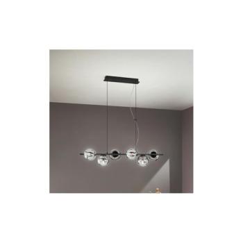 Ondaluce - MONILE kábeles csillár 6xE14/10W/230V fekete/füstfekete SO.MONILE/6-NERO kép