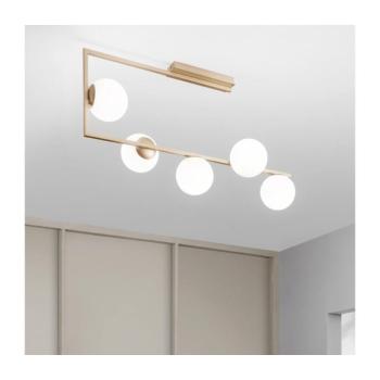 Ondaluce - Rúdon szerelhető csillár MONILE 5xE14/10W/230V arany/fehér PL.MONILE/ORO kép