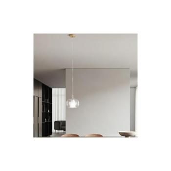 Ondaluce - TH kábellel függeszthető függőlámpa 1xE27/15W/230V, átmérő 25 cm, arany/átlátszó SO.TH/2-TRASPA kép