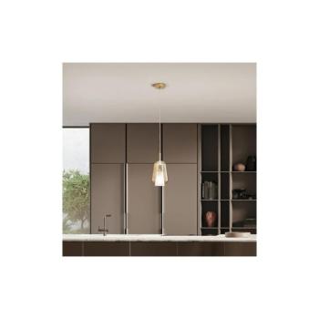 Ondaluce - TH kábelre függesztett csillár 1xE27/15W/230V, átmérő 19 cm, arany/füstös bézs SO.TH/1-AMBRA kép