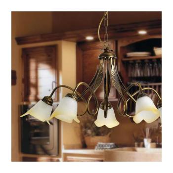 ONLI - Csillár láncon DOPPIO GIRO 5xE14/6W/230V bronz 4250/5B kép