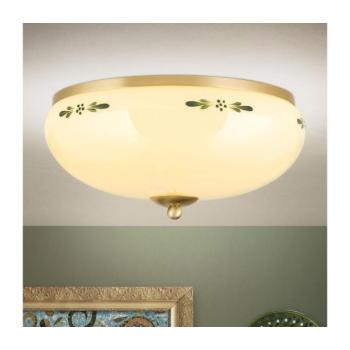 Orion DL 7-674 - LANDHAUS mennyezeti lámpatest 3xE27/60W/230V, Ø 35 cm, sárgaréz/bézs DL 7-674 MS/champ-grün kép