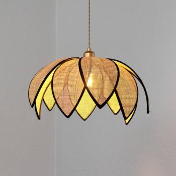 OSRAM Decor Rattan Lotus lógó lámpa, Ø 48 cm, bézs, E27 kép