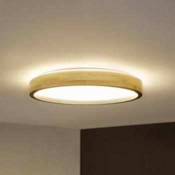 OSRAM ORBIS MARIANO LED mennyezeti lámpa, fa/fekete, Ø 51 cm, dimmelhető fényerő kép