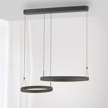 Paul Neuhaus Esko LED-es függőlámpa, fekete, hossza 90 cm kép
