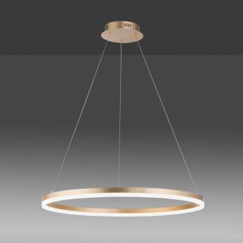 Paul Neuhaus LED-es függőlámpa Titus, Ø 80 cm, sárgaréz, fényerőszabályozó kép