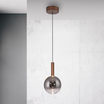 Paul Neuhaus LED lógó lámpa Bowl, Ø 20 cm, barna/szürke kép