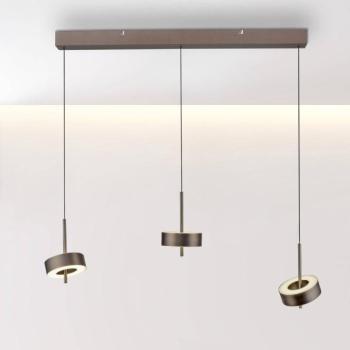 Paul Neuhaus Smart LED függőlámpa Q-Rotate sötétbarna 3-lámpás sötétbarna kép