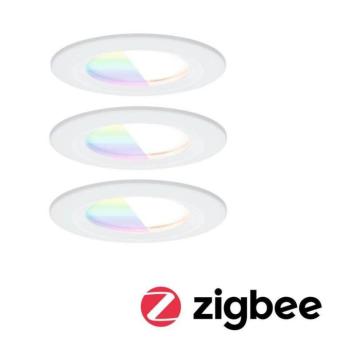 Paulmann LED süllyesztett spotlámpa Nova Coin Smart fehér RGBW, 3 darabos, 7,8 kép