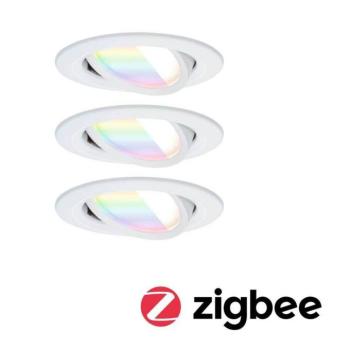 Paulmann LED süllyesztett spotlámpa Nova Coin Smart fehér RGBW, 3 darabos, 8,4 kép
