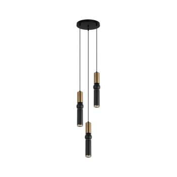 PND-14290-3-BRO-BK - Csillár zsinóron ISIDORA 3xGU10/25W/230V fekete/bronz PND-14290-3-BRO-BK kép