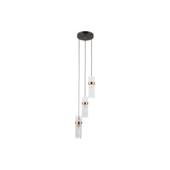 PND-40760-3-BK-HBR - Kábellel függesztett TARASO csillár 3xE14/40W/230V fekete/arany PND-40760-3-BK-HBR kép