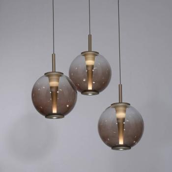 PURE E-Infinity LED lógó lámpa, bronz/borostyán, Ø 50 cm, CCT kép