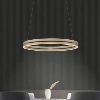 PURE E-Loop LED lógó világítás, bronz, Ø 70 cm, alumínium, CCT kép