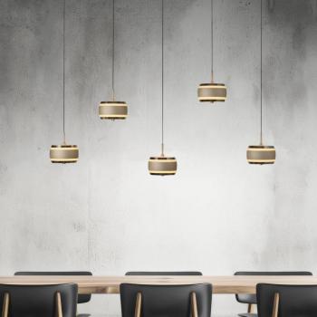 PURE Falling Rings LED lógó lámpa, bronz, hossza 101 cm, 5 izzós kép