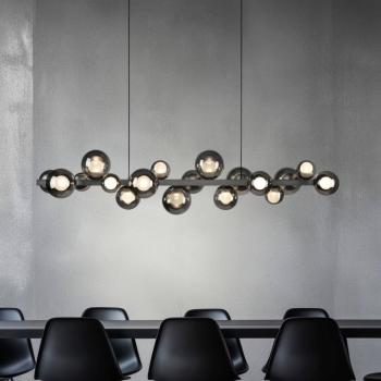 LED lógó lámpa PURE E-Popup, platina, üveg, CCT, 18-szárú. kép