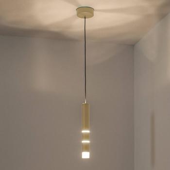 PURE Vega LED lógó világítás, hengeres, sárgaréz kép