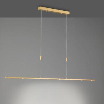 Quitani LED függő lámpa Tolu, hossza 179 cm, sárgaréz kép