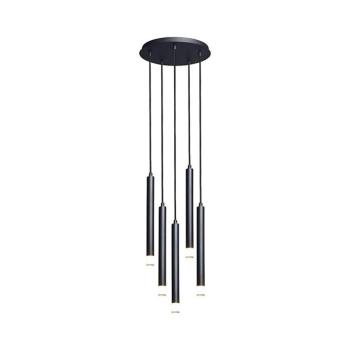 Rabalux 72360 - Csillár zsinóron RAMIRA 5xG9/5W/230V fekete 72360 kép