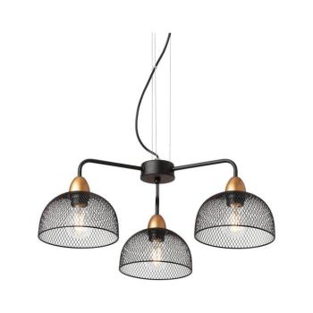 Redo 01-1573 - Kábelen függő csillár TAMIS 3xE27/42W/230V átm. 59 cm fekete 01-1573 kép