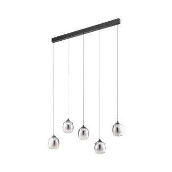Redo 01-3490 -LED Dimmelhető csillár sodronykábelen KHADI 5xLED/5,2W/230V fekete/füstszínű 01-3490 kép