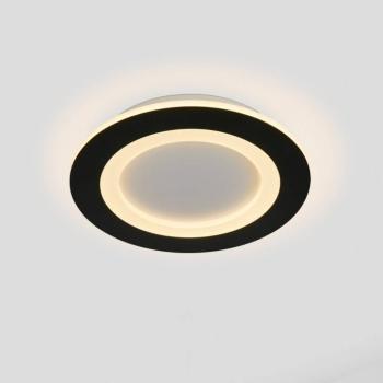 Ringo LED mennyezeti lámpa, Ø 39 cm, fekete-fehér, vas/akril, CCT kép