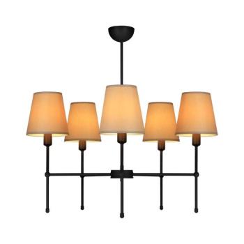 Rúdra szerelhető csillár MADELA 5xE14/40W/230V bézs/fekete 0149 kép