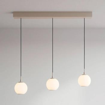 Sandora LED lógó lámpa, homokszínű, hossza 90 cm, üveg, 3 izzós kép