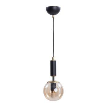 Sárga-fekete függőlámpa üveg búrával ø 15 cm Hector – Squid Lighting kép