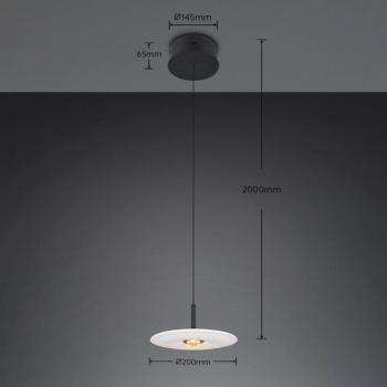 Sirena LED függő lámpa, fehér, Ø 20 cm, üveg, CCT kép