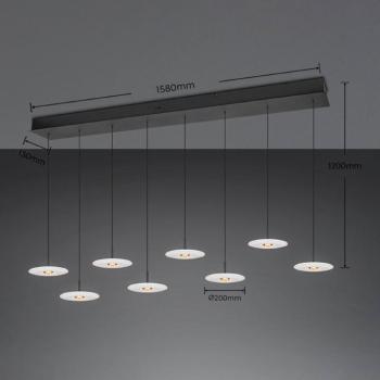 Sirena LED lógó lámpa, fehér, hossza 167 cm, üveg, CCT, 8 izzós kép