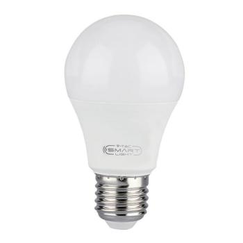 SMART LED izzó, 11w, RGB+CCT, 1055lm, E27, 200°, fehér, CRI>80, dimmelhető, V-TAC, 212752 kép