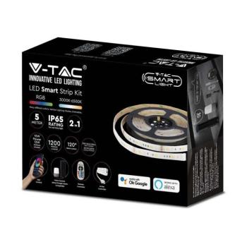 SMART LED szalag szett IP65, 15 w, RGB+CCT, 1200 lm/m, 220-240V, 120°, V-TAC, 2910 kép