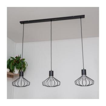 SOLANO kábeles függeszték 3xE27/15W/230V fekete/fényes króm W-L 1335/3 BK+CH kép