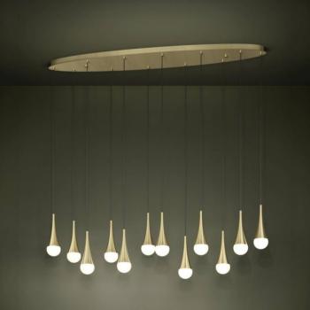 Stars of Light LED lógó lámpa TARANCON, sárgaréz, 148 cm, 12 izzós kép