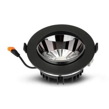 Süllyeszthető COB LED mélysugárzó lámpa PRO, 20w, 6400K, hideg fehér, 1780lm, 120°, fekete, CRI>80, V-TAC, 2120056 kép