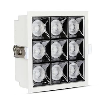 Süllyeszthető COB LED mélysugárzó lámpa PRO, 36w, 2700K, meleg fehér, 2880lm, 38°, fehér, CRI>90, V-TAC, 999 kép