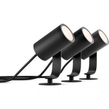 Szett, LED lámpatest , Philips Hue , Lily , kültéri , 3 x 8 W , RGB , CCT , dimmelhető , IP65 kép