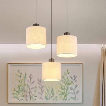 Thea LED lógó lámpa, Ø 49 cm, 3 izzós, krém/matt fekete kép
