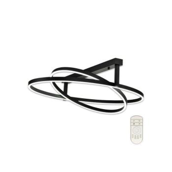 Top Light - LED Dimmelhető felületre szerelhető csillár SATURN 2xLED/25W/230V fekete + távirányító Saturn 90C RC kép