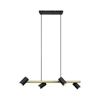 Trio - MARLEY kábeles csillár 4xGU10/35W/230V fekete/arany 302400480 kép